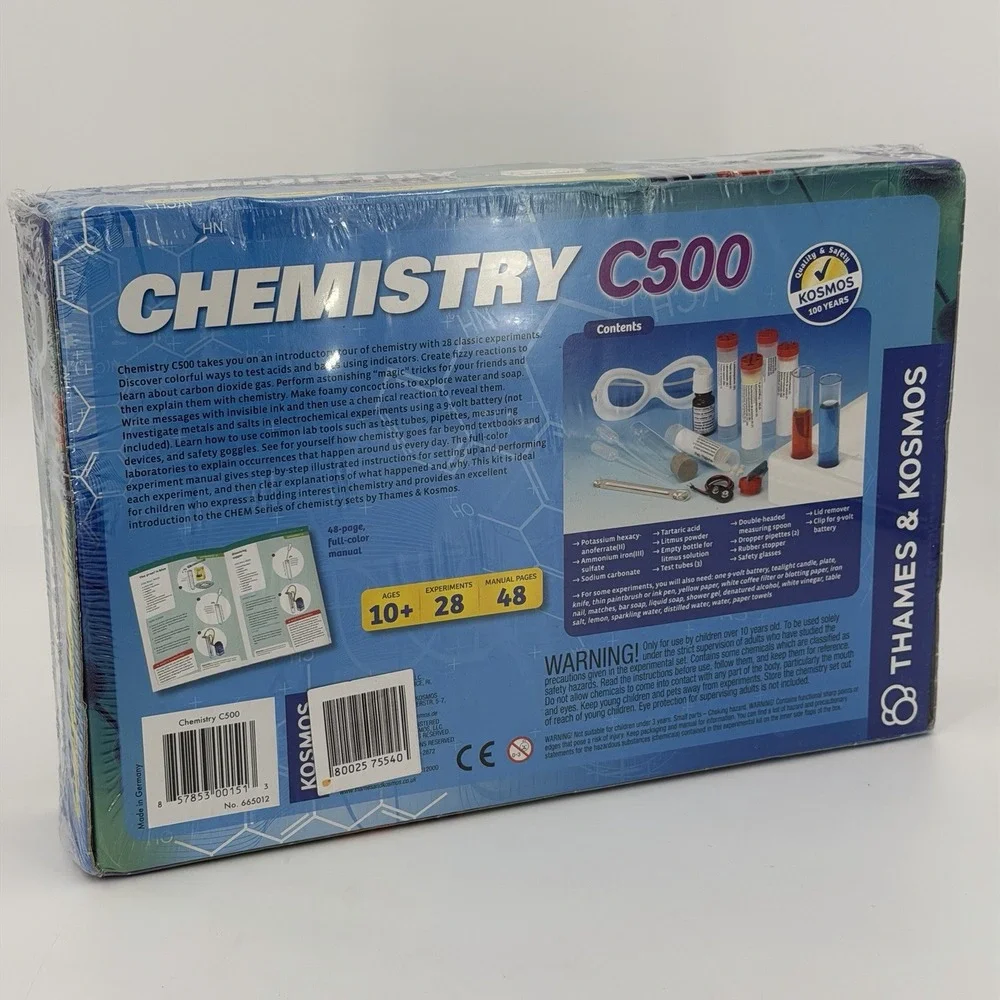 Thames & Kosmos CHEMISTRY C500 Experiment Kit/ Science Kit Ages 10+ New, Sealed.